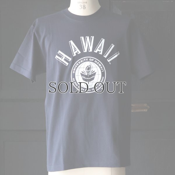 画像2: 6.2oz丸胴HAWAII”UNIVERSITY OF HAWAII”オールドプリントTEE / Audience