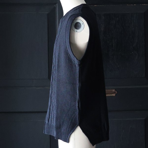 画像4: 【RE PRICE/価格改定】フランスリネンケーブル×鹿の子クルーネックベスト【MADE IN JAPAN】『日本製』/ Upscape Audience