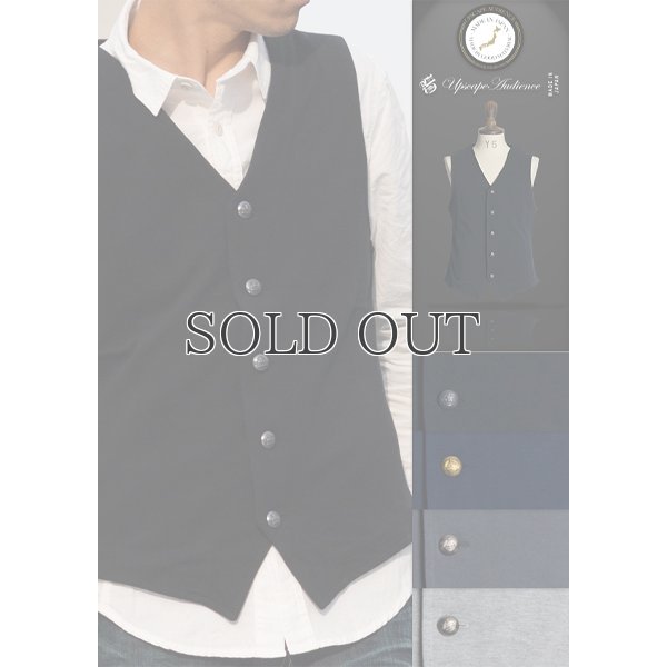 画像9: リサイカラー鹿の子金属ボタンベスト【MADE IN JAPAN】『日本製』/ Upscape Audience
