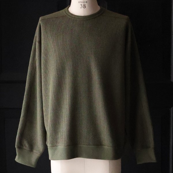 画像6: ウールビッグワッフル クルーネック ニットソー【MADE IN JAPAN】『日本製』 / Upscape Audience