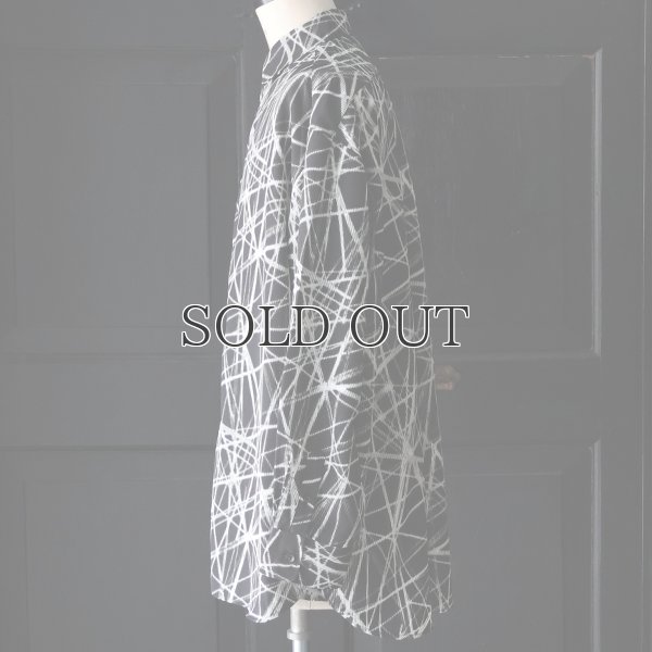 画像4: 「丹後」レーヨンライク ピーチファイユ ネオン&リーフパターン レギュラーカラー 長袖シャツ【MADE IN JAPAN】『日本製』/ Upscape Audience