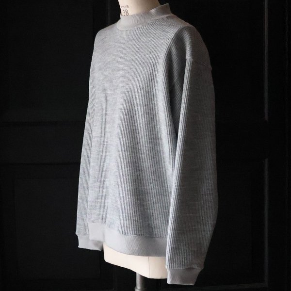 画像6: ウールビッグワッフル モックネック ニットソー【MADE IN JAPAN】『日本製』 / Upscape Audience