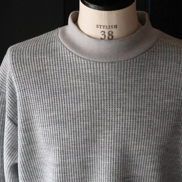 画像25: ウールビッグワッフル モックネック ニットソー【MADE IN JAPAN】『日本製』 / Upscape Audience