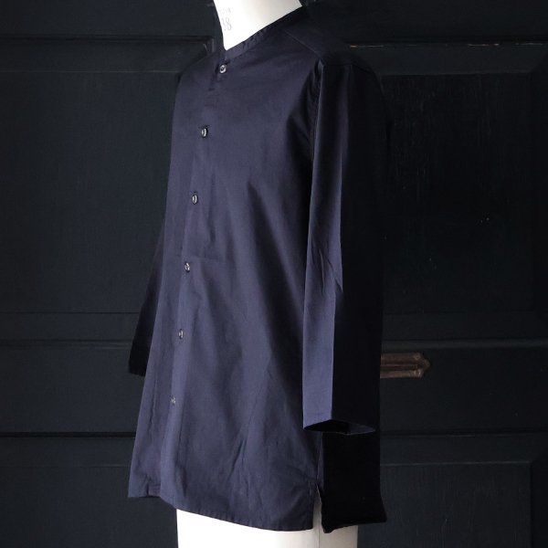 画像3: 【RE PRICE / 価格改定】コットンギャバジン マオカラー 七分袖 シャツジャケット【MADE IN JAPAN】『日本製』/ Upscape Audience