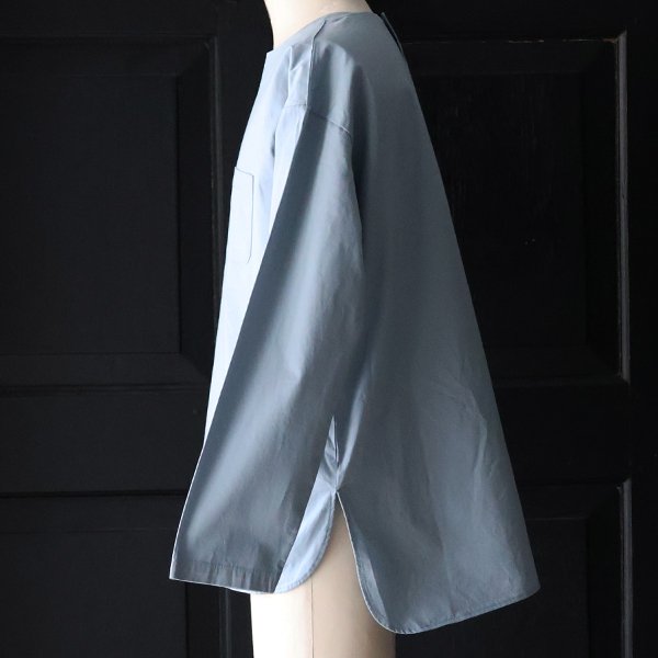 画像4: 【RE PRICE / 価格改定】コットンギャバジンボートネックP/O ポケット付L/SシャツTEE【MADE IN JAPAN】『日本製』/ Upscape Audience