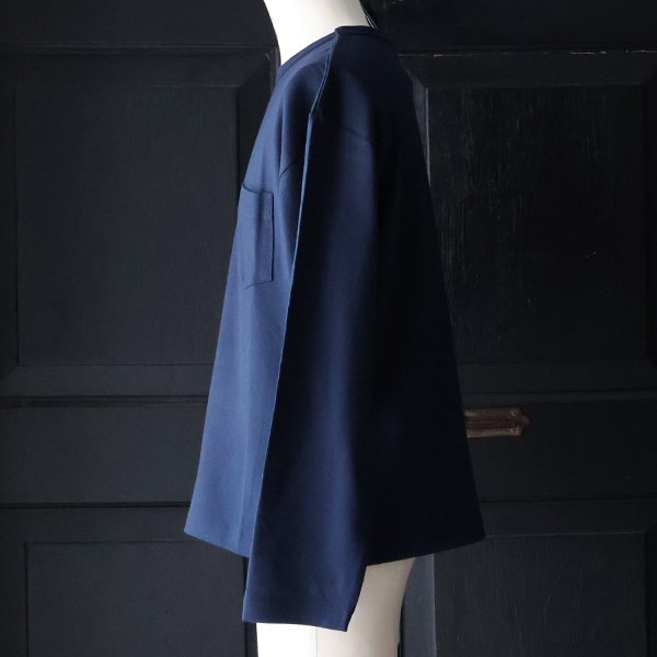 画像4: 【RE PRICE / 価格改定】セーターライク天竺ドロップショルダーポケット付き長袖カットソー【MADE IN JAPAN】『日本製』/ Upscape Audience