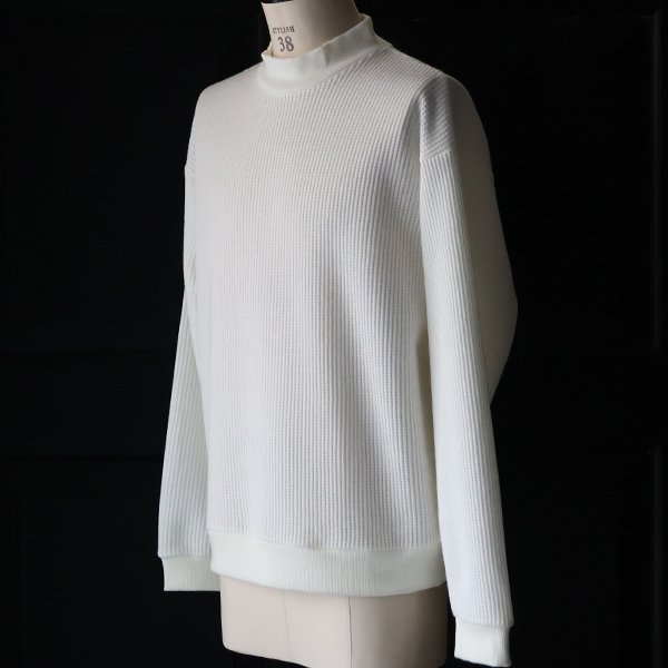 画像9: ウールビッグワッフル モックネック ニットソー【MADE IN JAPAN】『日本製』 / Upscape Audience