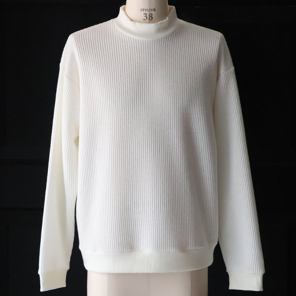 画像8: ウールビッグワッフル モックネック ニットソー【MADE IN JAPAN】『日本製』 / Upscape Audience