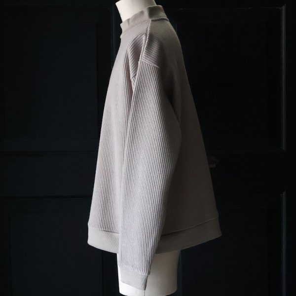 画像13: ウールビッグワッフル モックネック ニットソー【MADE IN JAPAN】『日本製』 / Upscape Audience