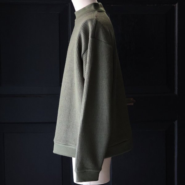 画像16: ウールビッグワッフル モックネック ニットソー【MADE IN JAPAN】『日本製』 / Upscape Audience