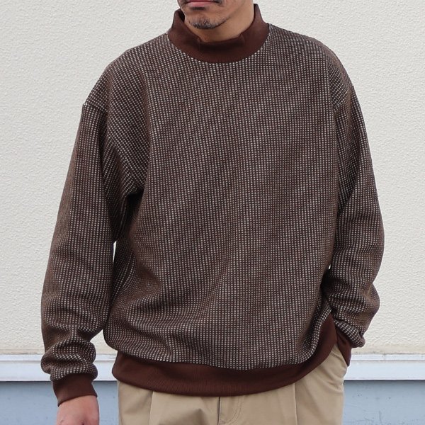 画像3: ウールビッグワッフル モックネック ニットソー【MADE IN JAPAN】『日本製』 / Upscape Audience