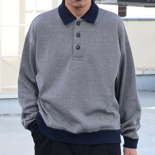 画像4: ボンバーヒート ツィード ポロ スウェットライク【MADE IN JAPAN】『日本製』 / Upscape Audience