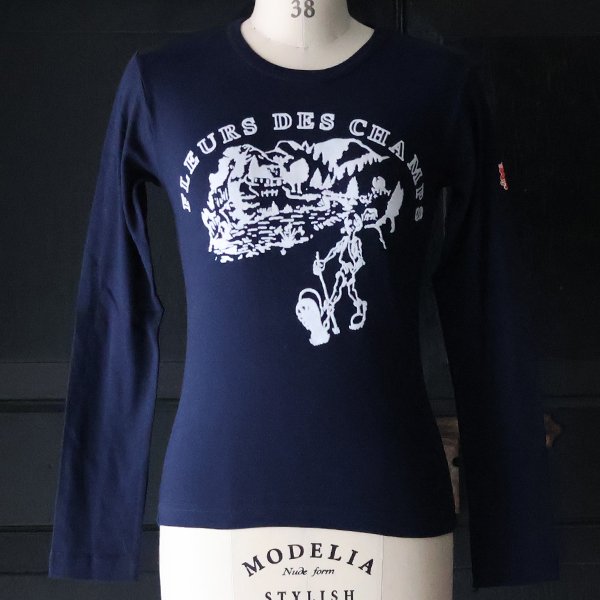 画像2: Dead Stock / TILT フルール・デ・シャン プリント ロングスリーブ TEE