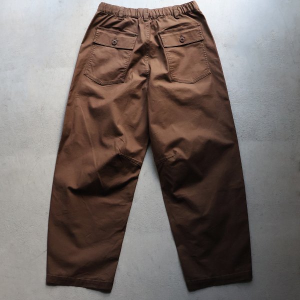 画像7: バックサテン 1タック ベイカー カーヴド イージーパンツ【送料無料】/ Audience