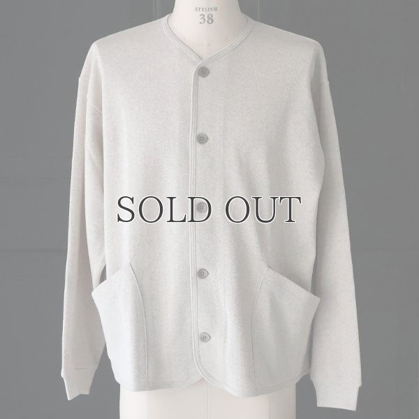 画像5: 「和歌山」 空紡糸(オープンエンド) ハニカムニット (9オンス) ノーカラー ARMY カーディガン【MADE IN JAPAN】『日本製』 / Upscape Audience