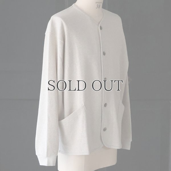 画像9: 「和歌山」 空紡糸(オープンエンド) ハニカムニット (9オンス) ノーカラー ARMY カーディガン【MADE IN JAPAN】『日本製』 / Upscape Audience