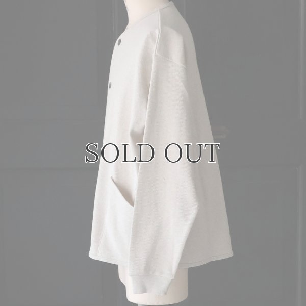 画像7: 「和歌山」 空紡糸(オープンエンド) ハニカムニット (9オンス) ノーカラー ARMY カーディガン【MADE IN JAPAN】『日本製』 / Upscape Audience