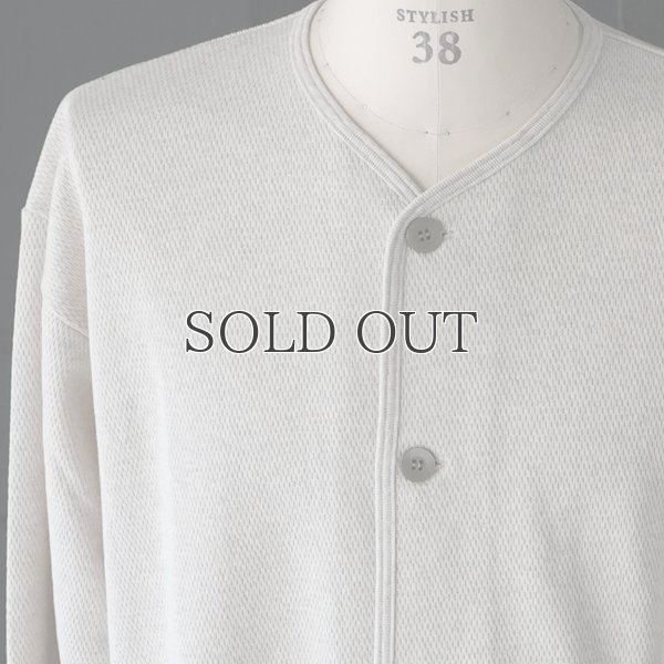 画像10: 「和歌山」 空紡糸(オープンエンド) ハニカムニット (9オンス) ノーカラー ARMY カーディガン【MADE IN JAPAN】『日本製』 / Upscape Audience