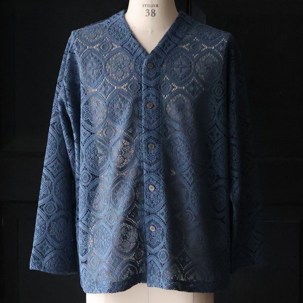 画像8: 「北陸」杢調ジャガードレース 長袖 ベース ボールカーディガン【MADE IN JAPAN】『日本製』/ Upscape Audience