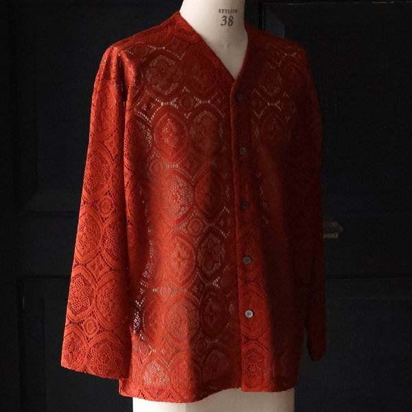 画像16: 「北陸」杢調ジャガードレース 長袖 ベース ボールカーディガン【MADE IN JAPAN】『日本製』/ Upscape Audience