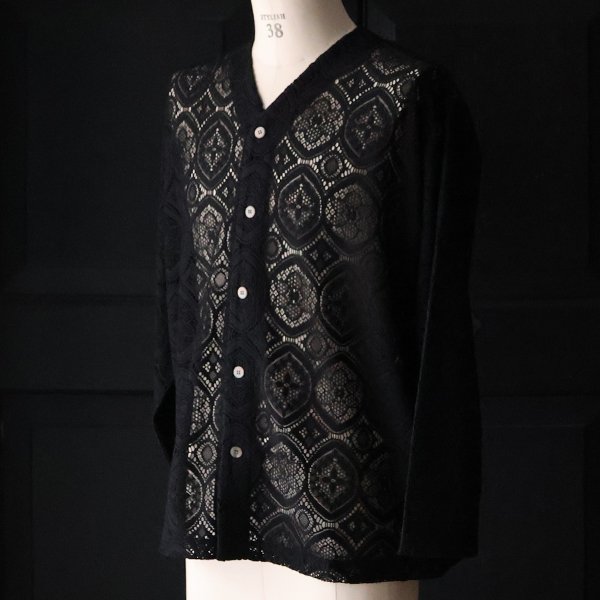 画像7: 「北陸」杢調ジャガードレース 長袖 ベース ボールカーディガン【MADE IN JAPAN】『日本製』/ Upscape Audience