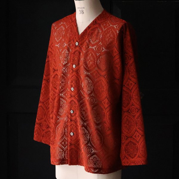 画像13: 「北陸」杢調ジャガードレース 長袖 ベース ボールカーディガン【MADE IN JAPAN】『日本製』/ Upscape Audience