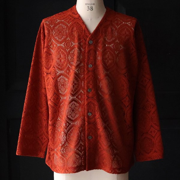 画像12: 「北陸」杢調ジャガードレース 長袖 ベース ボールカーディガン【MADE IN JAPAN】『日本製』/ Upscape Audience