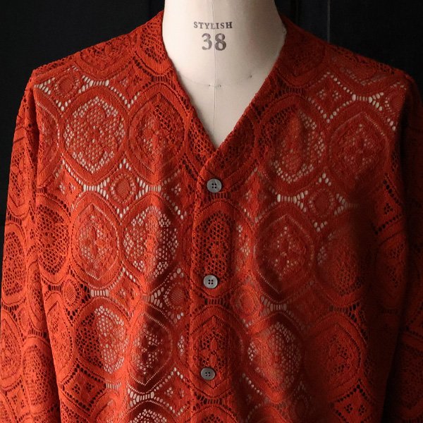 画像17: 「北陸」杢調ジャガードレース 長袖 ベース ボールカーディガン【MADE IN JAPAN】『日本製』/ Upscape Audience