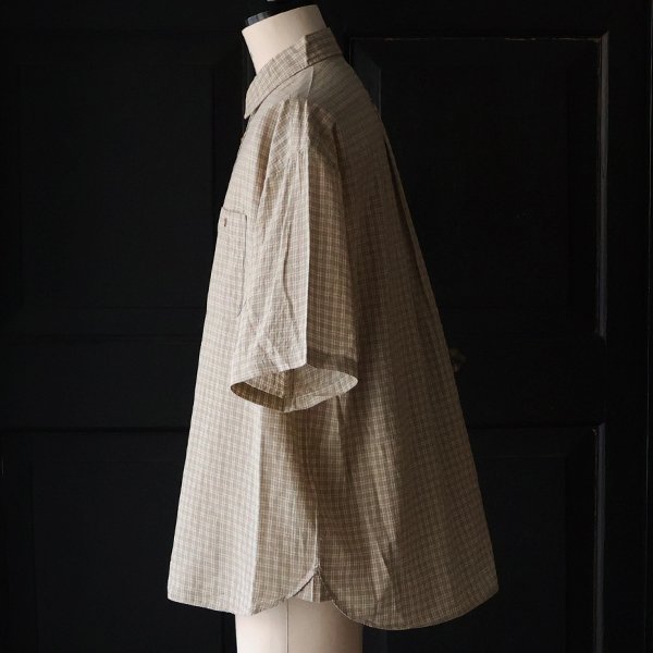 画像16: 播州織 ドビーミニチェック レギュラーカラー ボクシーAライン ハーフスリーブ ワーク シャツ【MADE IN JAPAN】『日本製』/ Upscape Audience