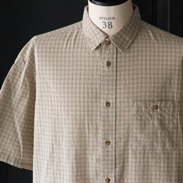 画像19: 播州織 ドビーミニチェック レギュラーカラー ボクシーAライン ハーフスリーブ ワーク シャツ【MADE IN JAPAN】『日本製』/ Upscape Audience