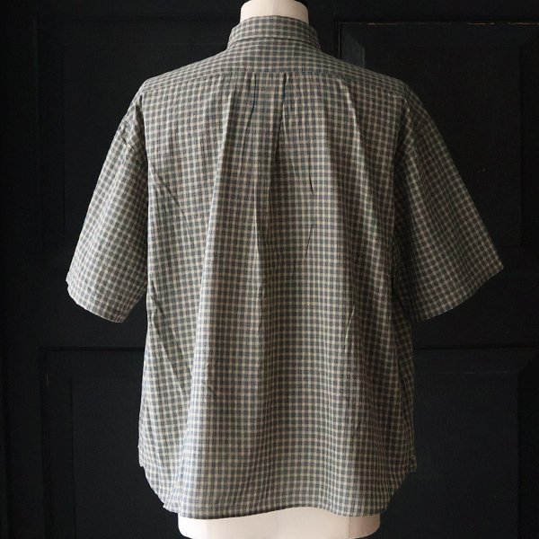 画像13: 播州織 ドビーミニチェック レギュラーカラー ボクシーAライン ハーフスリーブ ワーク シャツ【MADE IN JAPAN】『日本製』/ Upscape Audience