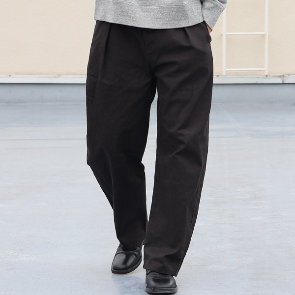 画像3: 「遠州」ヴィンテージツイル 1タック カーヴド イージーパンツ【MADE IN JAPAN】『日本製』【送料無料】/ Upscape Audience