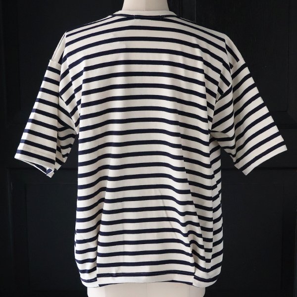 画像14: Basque 10オンス ( バスク天竺 ) フレンチ ボーダー クルーネック ハーフスリーブ バルーンTシャツ【MADE IN JAPAN】『日本製』/ Upscape Audience