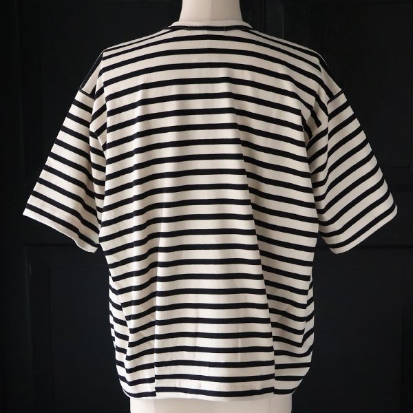 画像12: Basque 10オンス ( バスク天竺 ) フレンチ ボーダー クルーネック ハーフスリーブ バルーンTシャツ【MADE IN JAPAN】『日本製』/ Upscape Audience