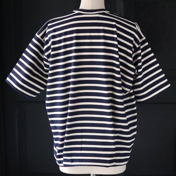 画像10: Basque 10オンス ( バスク天竺 ) フレンチ ボーダー クルーネック ハーフスリーブ バルーンTシャツ【MADE IN JAPAN】『日本製』/ Upscape Audience