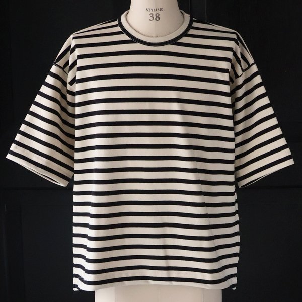 画像11: Basque 10オンス ( バスク天竺 ) フレンチ ボーダー クルーネック ハーフスリーブ バルーンTシャツ【MADE IN JAPAN】『日本製』/ Upscape Audience