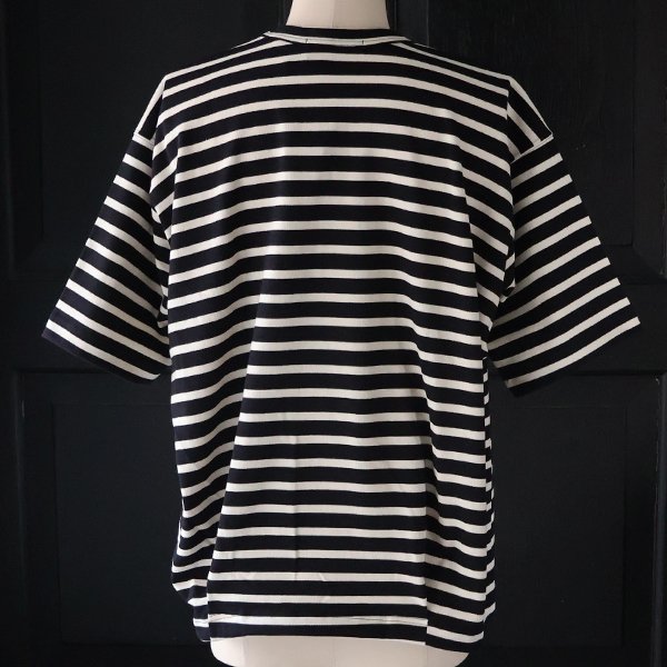 画像18: Basque 10オンス ( バスク天竺 ) フレンチ ボーダー クルーネック ハーフスリーブ バルーンTシャツ【MADE IN JAPAN】『日本製』/ Upscape Audience