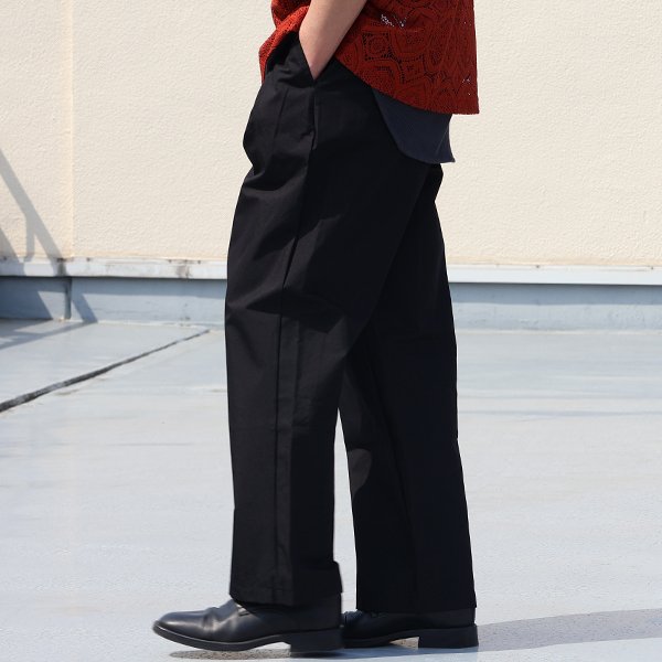 画像4: 「遠州」綿ナイロン高密度ギャバ 2タック ワイド イージーパンツ【MADE IN JAPAN】『日本製』【送料無料】/ Upscape Audience