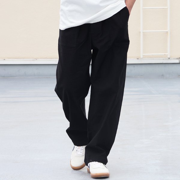 画像3: バックサテン 1タック ベイカー カーヴド イージーパンツ【送料無料】/ Audience