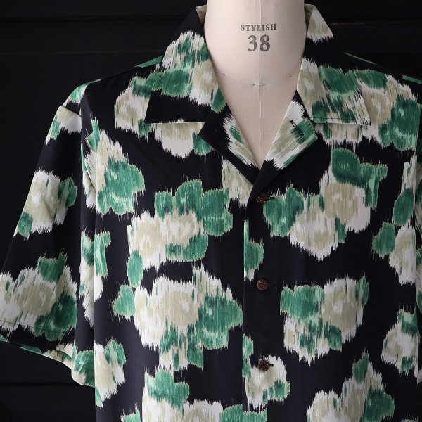 画像33: 「丹後」 ライトアムンゼン(梨地) ジャパニーズ カスリライクプリント オープンカラー ハーフスリーブシャツ【MADE IN JAPAN】『日本製』/ Upscape Audience