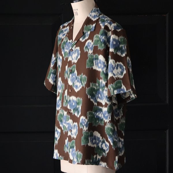 画像25: 「丹後」 ライトアムンゼン(梨地) ジャパニーズ カスリライクプリント オープンカラー ハーフスリーブシャツ【MADE IN JAPAN】『日本製』/ Upscape Audience