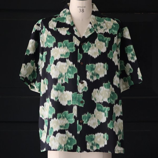 画像28: 「丹後」 ライトアムンゼン(梨地) ジャパニーズ カスリライクプリント オープンカラー ハーフスリーブシャツ【MADE IN JAPAN】『日本製』/ Upscape Audience