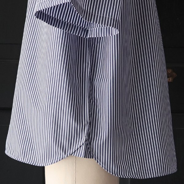 画像26: 吸水速乾・接触冷感・UVカット「多機能TECH 」 コットンライク ストライプ ボタンダウン ボクシーAライン ハーフスリーブシャツ【MADE IN JAPAN】『日本製』/ Upscape Audience