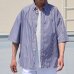 画像6: 吸水速乾・接触冷感・UVカット「多機能TECH 」 コットンライク ストライプ ボタンダウン ボクシーAライン ハーフスリーブシャツ【MADE IN JAPAN】『日本製』/ Upscape Audience