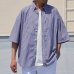 画像7: 吸水速乾・接触冷感・UVカット「多機能TECH 」 コットンライク ストライプ ボタンダウン ボクシーAライン ハーフスリーブシャツ【MADE IN JAPAN】『日本製』/ Upscape Audience