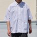 画像2: 吸水速乾・接触冷感・UVカット「多機能TECH 」 コットンライク ストライプ ボタンダウン ボクシーAライン ハーフスリーブシャツ【MADE IN JAPAN】『日本製』/ Upscape Audience (2)