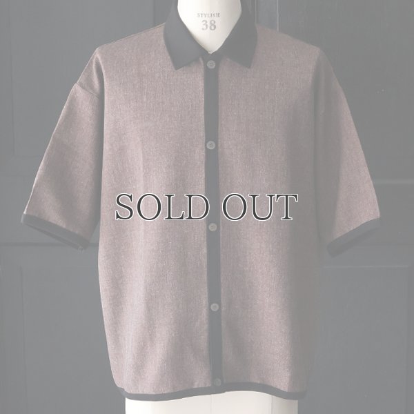 画像4: NaturemierTM(ナチュレミア)TECH リネンライクメランジツイル ハーフスリーブ ポロ カーディガン【MADE IN JAPAN】『日本製』/ Upscape Audience