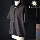 NaturemierTM(ナチュレミア)TECH リネンライクメランジツイル ハーフスリーブ ポロ カーディガン【MADE IN JAPAN】『日本製』/ Upscape Audience