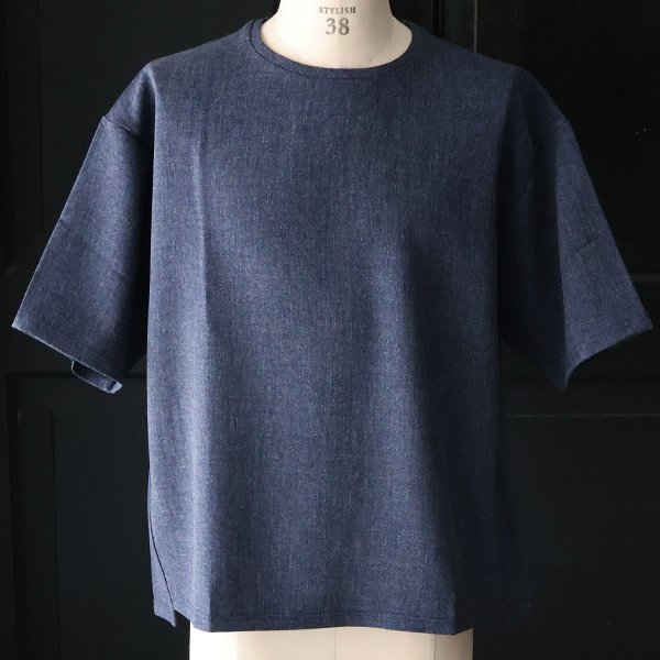 画像6: NaturemierTM(ナチュレミア)TECH リネンライク メランジツイル クルーネック ハーフスリーブシャツ【MADE IN JAPAN】『日本製』/ Upscape Audience