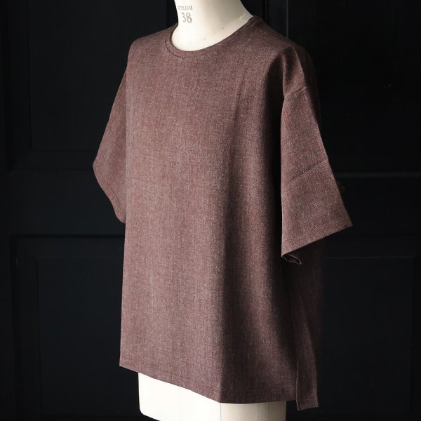 画像5: NaturemierTM(ナチュレミア)TECH リネンライク メランジツイル クルーネック ハーフスリーブシャツ【MADE IN JAPAN】『日本製』/ Upscape Audience